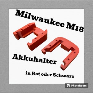 Akkuhalter Halter Halterung Befestigung Wandhalter für Milwaukee M18 18V