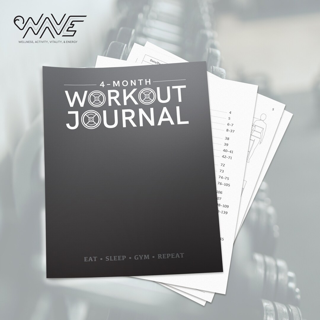 Workout Journal Printable Wellness Planner Daily Exercise - Etsy