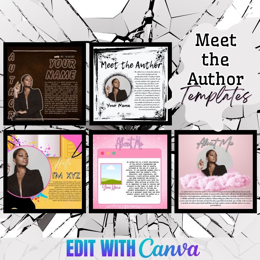 Author Bio Templates - Etsy