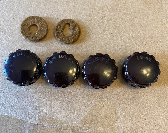 Vintage Antique Radio Knobs Mid Century Etsy