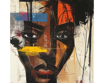Avant Garde Art Black woman, Sister, Digital Download, African Inspired Art, Modern Abstract Art Downloads, African American Woman