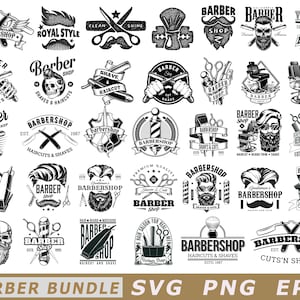 Barber SVG Bundle, Barber Vintage SVG, Barbershop SVG, Fryzjer, Stylista fryzur, Logo Barber Shop, Sylwetka Barber Shop