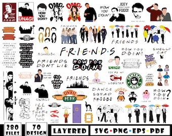 Friends Svg Bundle, Central Perk Cut files , Svg Bundle Layered Files