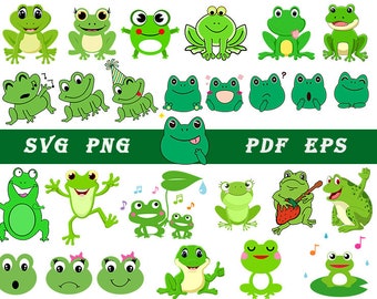 Frog SVG,  Frog SVG for Cricut , Frog PNG Clipart,  Frog Face Clipart, Frog design for baby suit , Svg, Png, Eps, Pdf