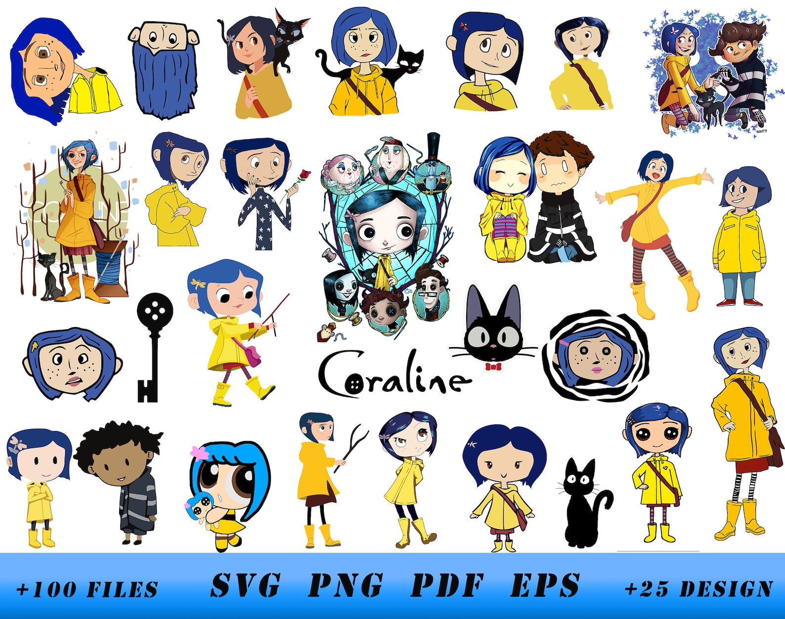 Coraline, Coraline svg, download instantâneo, Svg, Png, Pdf, Eps - Etsy ...