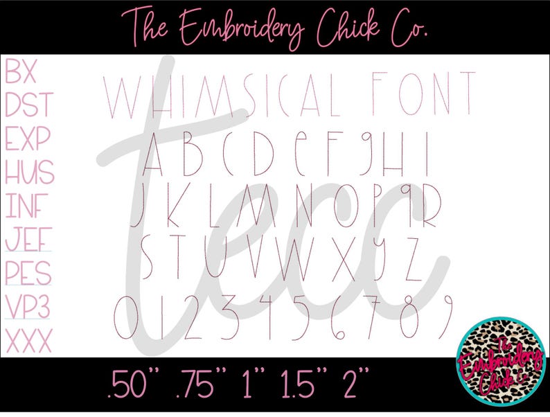 Whimsical Vintage Bean Stitch Floss Font .BX - Machine Embroidery File ...