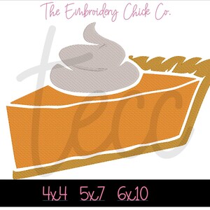 Pie Slice Sketch - Machine Embroidery Design, Thanksgiving Embroidery Design, Holiday,