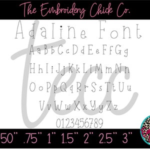 Adaline Vintage Embroidery Font: Running Stitch .BX Filefloss Font - Etsy