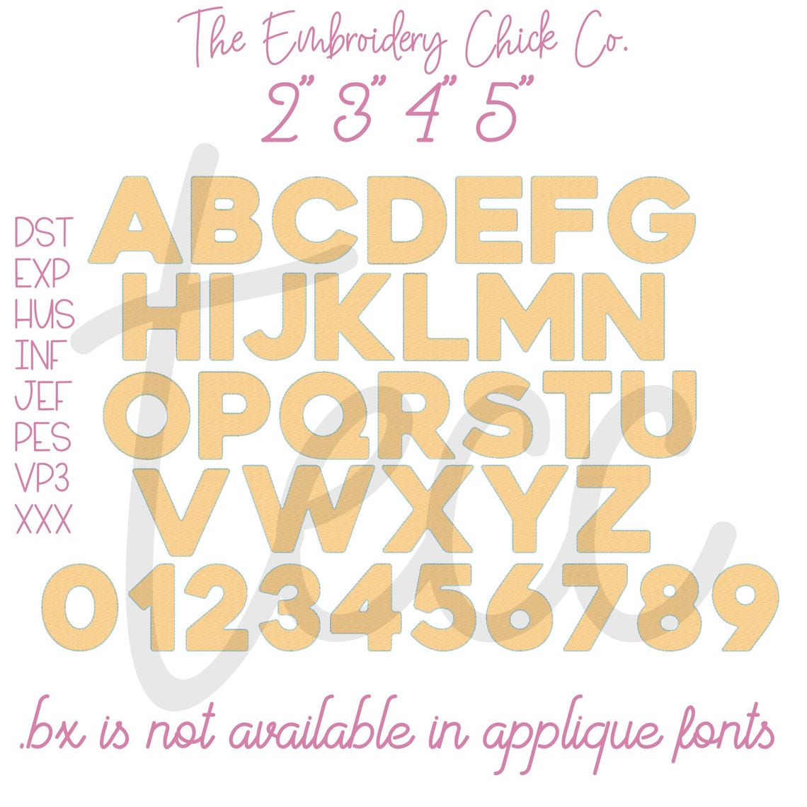 Bold Vintage Bean Stitch Applique Font Machine Embroidery Font Design ...