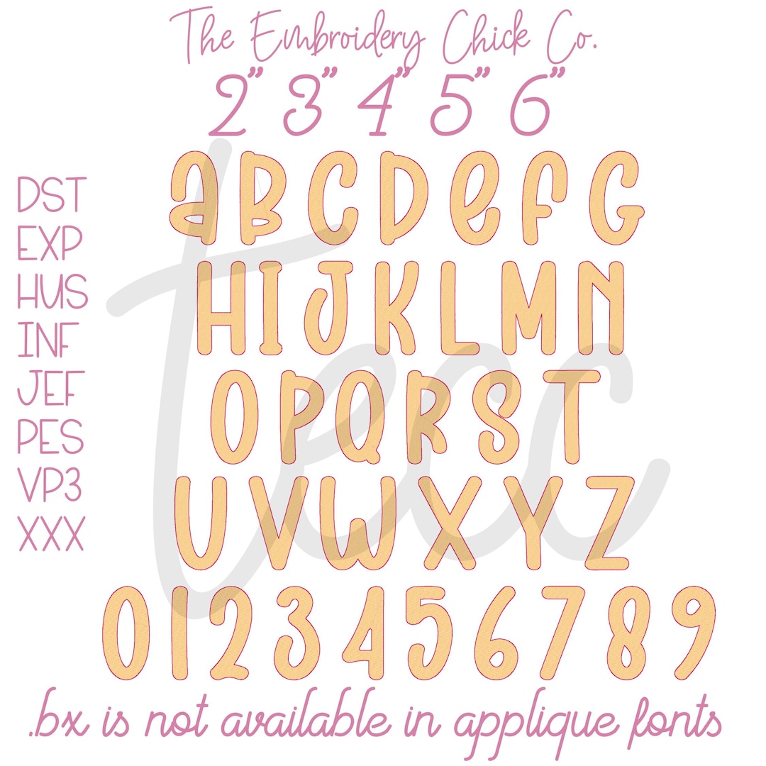 Winter Vintage Bean Stitch Applique Font - Machine Embroidery File - Etsy