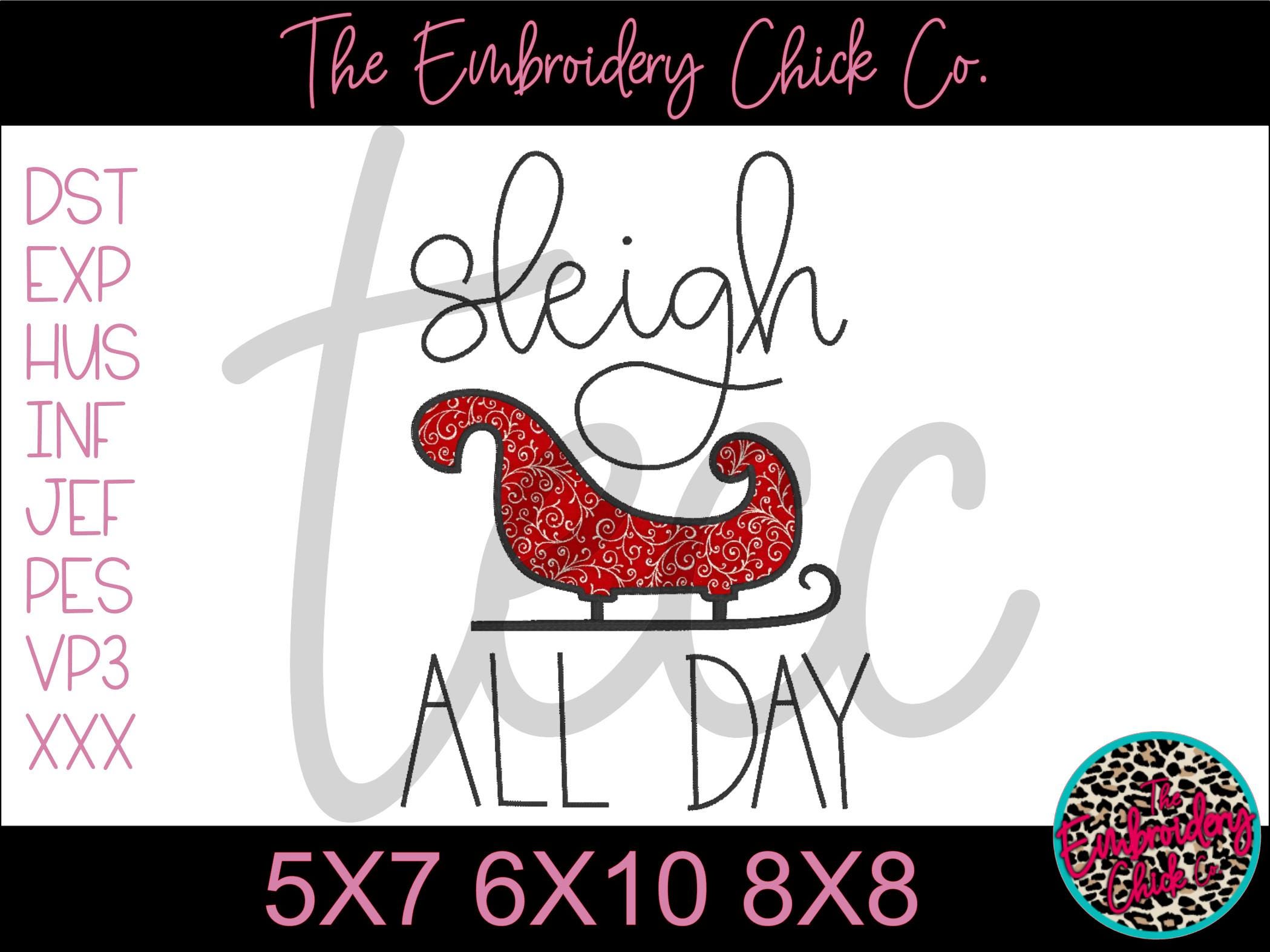 Letter R Sleigh Sleigh All Day Applique Satin Stich Letters - Machine Embroidery Design ...