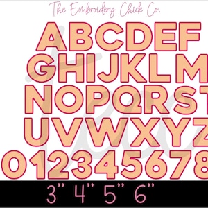 Bold Satin Applique Font .BX Machine Embroidery Font File