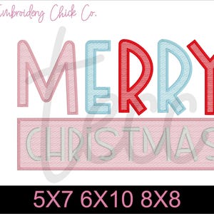 Merry Christmas Sketch Embroidery Design (Digital Download)