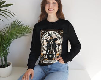 Salem Apothecary Halloween Sweatshirt: Retro Witches Crewneck