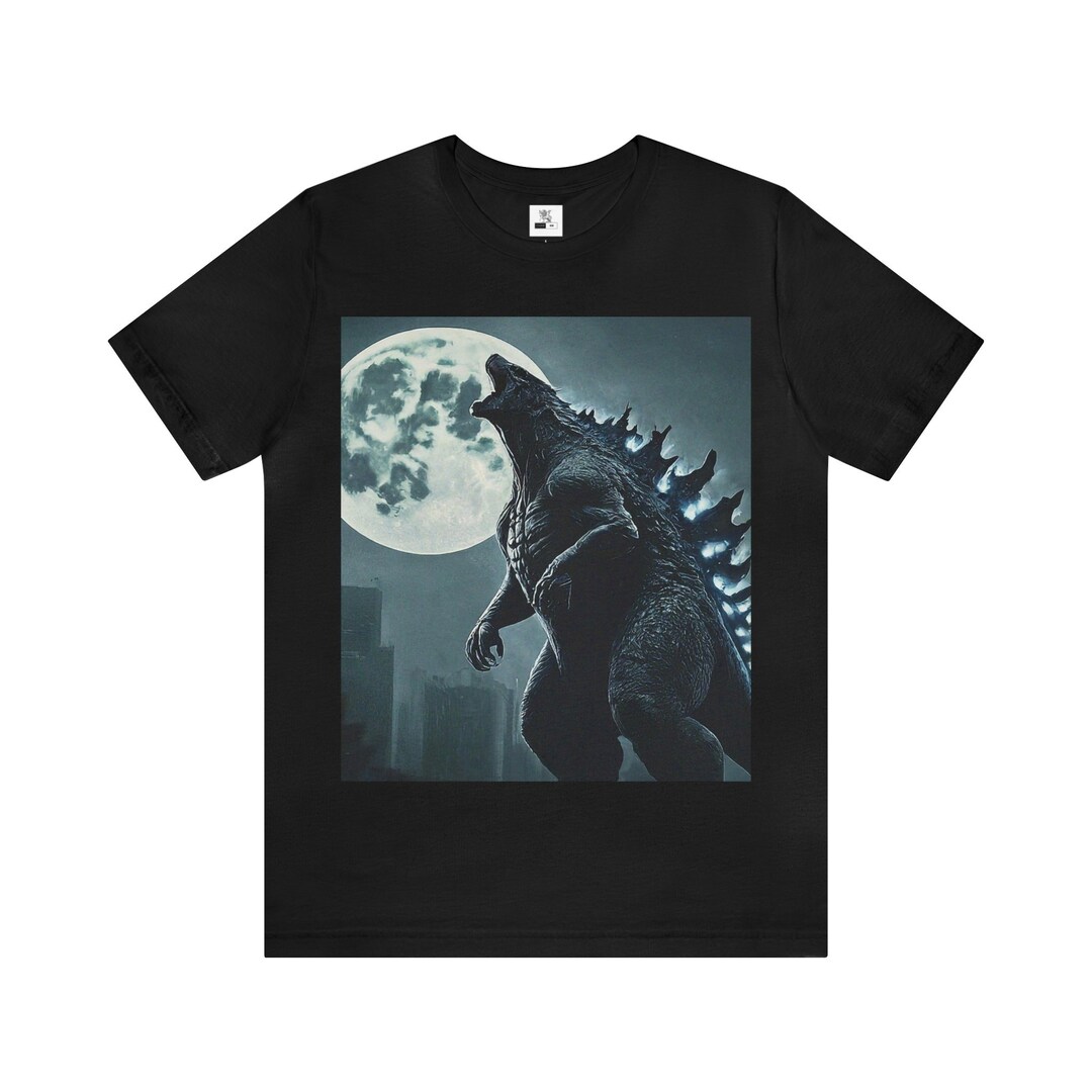 Godzilla Howling at the Moon: Unisex Jersey Short Sleeve Tee - Etsy