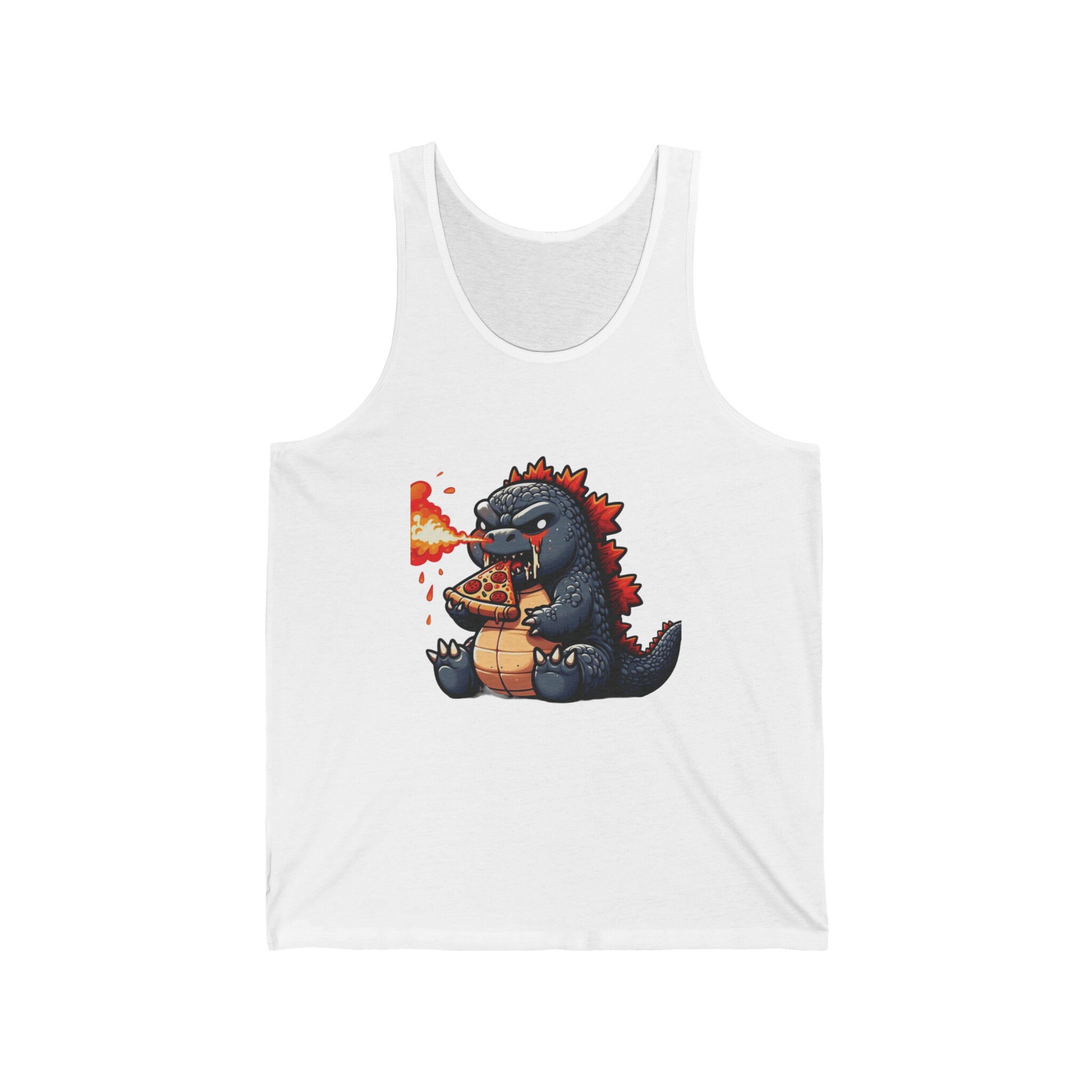 ゴジラ ピザ タンクトップ：怪獣映画グラフィックTシャツ - Etsy 日本