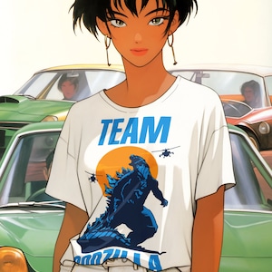 Vintage Godzilla Graphic T-Shirt, Japanese Monster Movie Poster Shirt, Retro Godzilla Art Tee Memorabilia for Men and Women