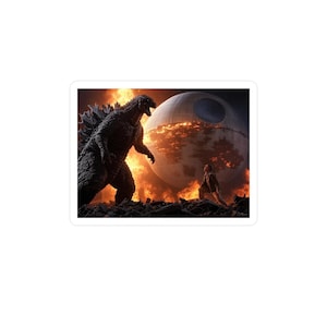 Godzilla is the Force Kiss-Cut Vinyl Decals, Stickers for Laptop, Car, Water Bottle, Journal, Decor