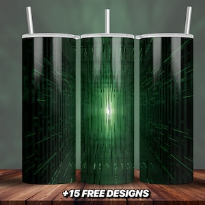 Entkommen Sie der Matrix 20 oz Skinny Tumbler Wrap Design | Sublimationsdesign | Die Matrix PNG | Digitaler Download
