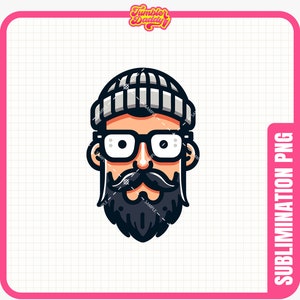 Hipster Clipart - Hipster Cool PNG - Junk Journal - Lustige Clipart - Hochwertiger transparenter PNG - Digital Download