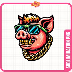Summer Break Pig PNG | Spring Break Pig PNG Design | Festival Clipart | Party Clipart | Instant Download | Sublimation