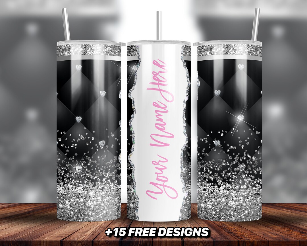 Add Your Own Name Tumbler Wrap PNG, 20oz Skinny Tumbler Sublimation ...