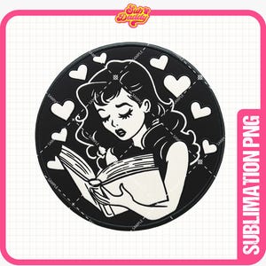 The book lover patch png, bookclub png, Books png, bookish png, librarian png, book hearts png, reading png, romance book lover, bookish png