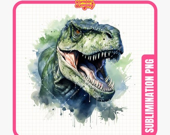 Akwarela Dinozaur Clipart, Dinozaur Urodziny PNG, Chłopiec Urodziny Dinozaur Clipart Png, Pojedynczy Obraz Akwarela Dinozaur Png, Sublimacja Png