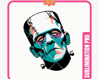 Cara de Frankenstein PNG, PNG de Halloween, Cara de Frankenstein de Halloween, Cara de monstruo PNG, Archivo para sublimación