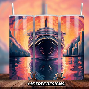 Cruise Tumbler Wrap PNG | Cruise Ship 20oz Tumbler Wrap | Cruise Tumbler File | Cruise Png | Png For Sublimation