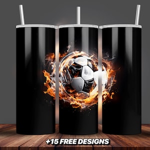 Soccer 20 oz Skinny Tumbler Sublimation Design, Futbol Tumbler Wrap, Soccer, Straight Tumbler Wrap, Futbol Tumbler Design