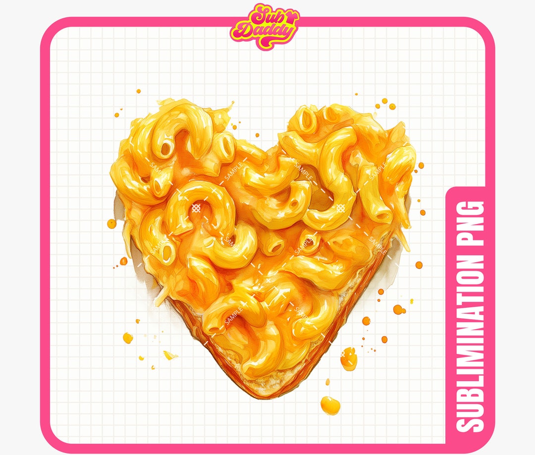 Mac and Cheese Heart Love Clipart | Mac and Cheese Valentines Clipart ...