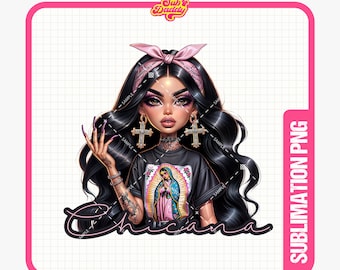 Chicana Clipart, TRANSPARENT PNG, Chicano Woman Png, Latina Woman Png, Chicana Clipart, Latina Girl Png, Latina Png, Chicana Png