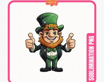 Shamrock PNG | Cyfrowy clipart na Dzień Świętego Patryka | Kapelusz skrzata Svg | Skrzat PNG | Pobieranie cyfrowe