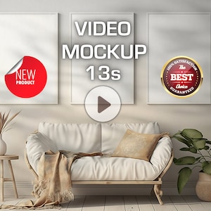 Video Frame Mockup Set of 3 Frame Animated Mockup Photoshop Frame Template Animation Frame Mockup PSD 13s Video File + VIDEO TUTORIAL
