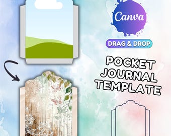 Modello tascabile per diario creativo: Canva Folio (A4/US Letter) (Download digitale)