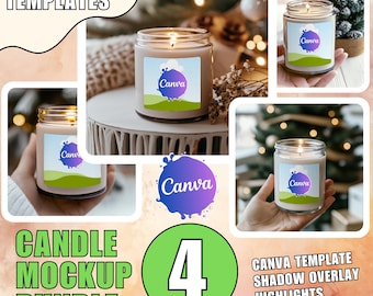 Candle Template Bundle: Canva Drag & Drop Candle Templates (Digital Download)