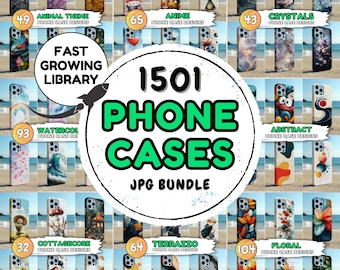 1501 Phone Case Design: Sublimation Template - iPhone Cover (JPG, PDF)