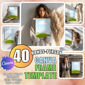 Canva Wallart Mockup Bundle Canva Frame Mockup Drag and Drop Canva Frame Template Wallart Mockup for Canva Frame Mockup Templates