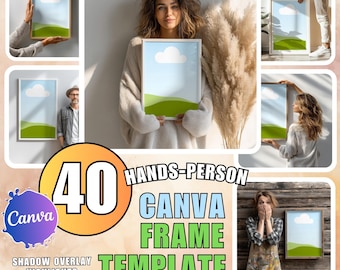 40 Canva WallArt Template Bundle: Drag & Drop Frame Templates (Digital Download)
