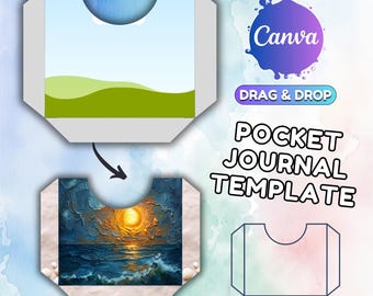 Canva Junk Journal Pocket Template: Falt-Folio (Digitaler Download)