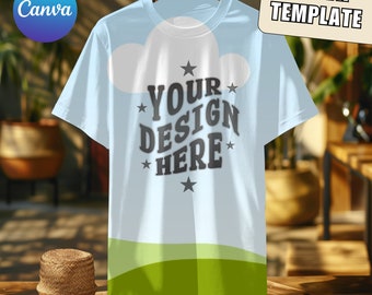 Bella Canvas 3001 T-Shirt Mockup: Canva Template + Tutorial
