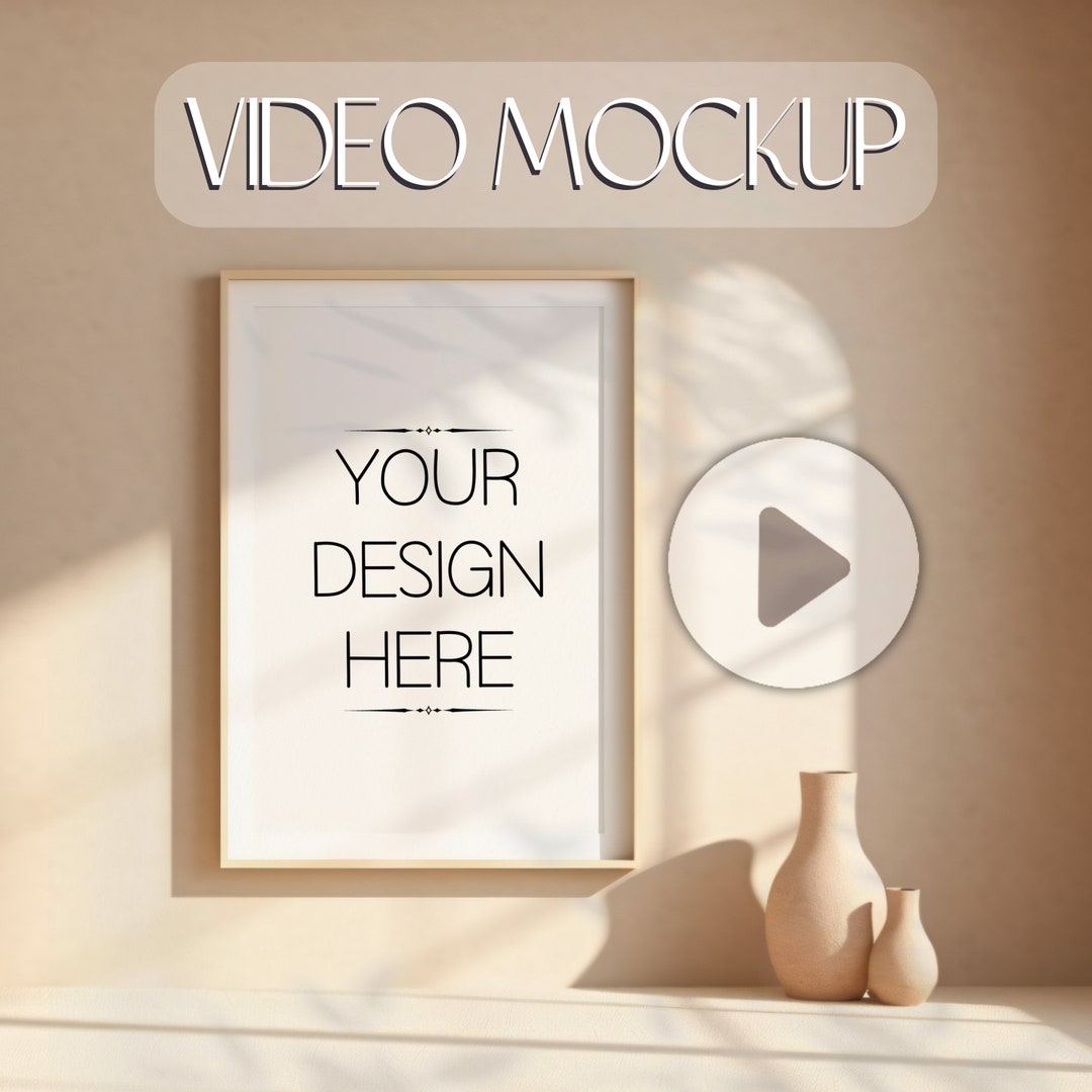 Animated Frame Mockup Video Frame Template Video Wallart