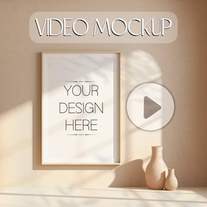 Animated Frame Mockup Video: Wall Art Template (PSD & MP4)