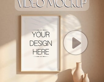 Animated Frame Mockup Video: Wall Art Template (PSD & MP4)