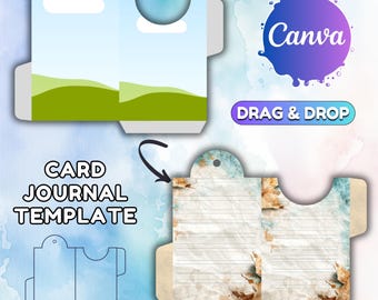 Junk Journal Card Template: Drag & Drop Canva Folio (A4/US Letter) (PDF)