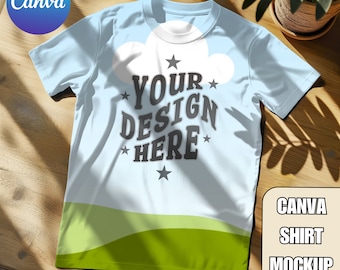 Shirt Mockup CANVA Bella Canvas 3001 Mockup Full Editable Shirt Color Template Canva T-shirt Custom Mock up 3001 Color Mockup Canva