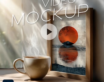 Animated Frame Mockup: Coffee Table Video, Wall Art (PSD Download)