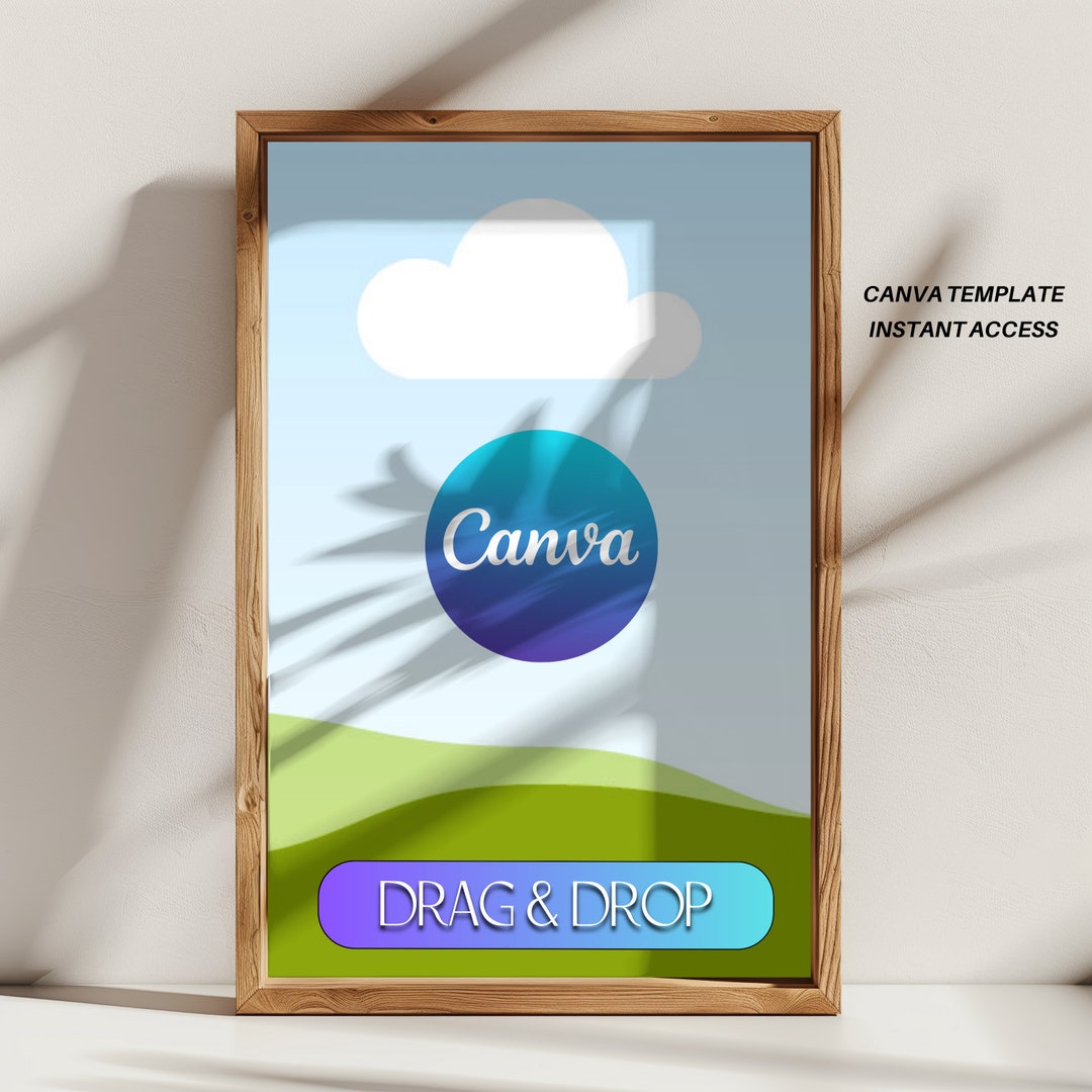 Canva Frame Mockup Template: Drag & Drop Wall Art (digital Download) - Etsy