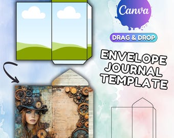Canva Junk Journal Envelope Template: A4 & US Letter (Digital Download)